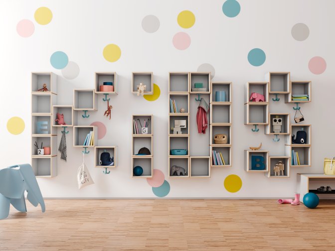Modules with coat hooks for children