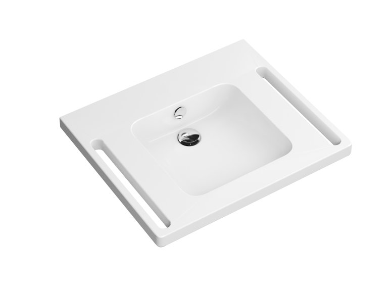 Washbasin with integrated holder