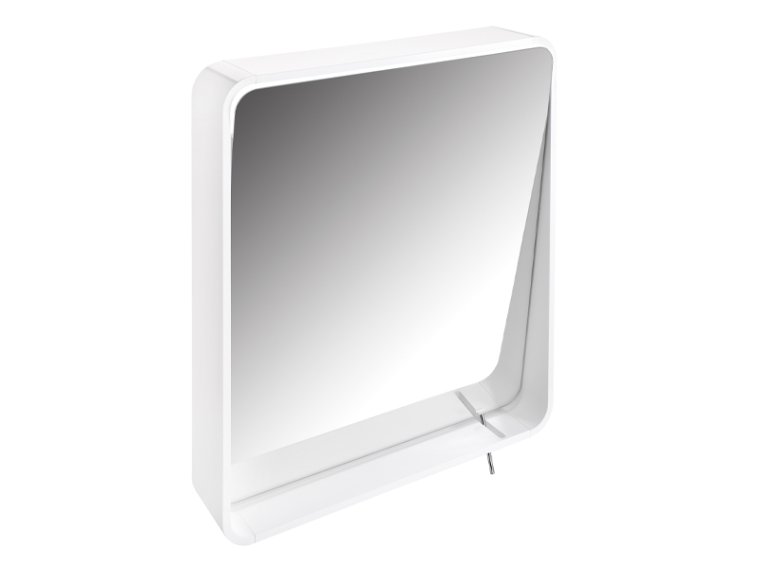Tilting mirror in the colour white